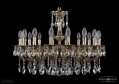Литая подвесная люстра с хрусталем Bohemia IVELE Crystal 1702/16/265/A/GB