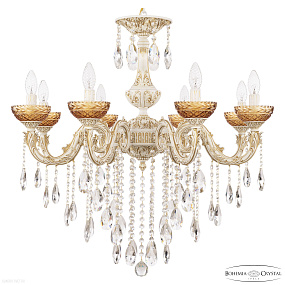 Хрустальная подвесная люстра Bohemia IVELE Crystal AL79101/8/250 B WMG P Amber/M-1F