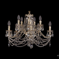 Литая подвесная люстра с хрусталем Bohemia IVELE Crystal 1703/10/225/C/GW