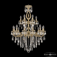 Большая хрустальная люстра Bohemia Ivele Crystal Verona 72401/12+6/250/2d B FP FH1M