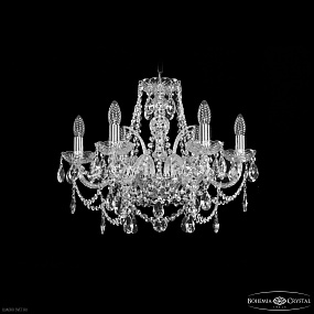 Хрустальная подвесная люстра Bohemia IVELE Crystal 1411/6/195 Ni