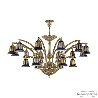 Большая люстра Bohemia Ivele Crystal Verona 72111/12+6/420 AZ G P2 D Amber-Blue/H-1H