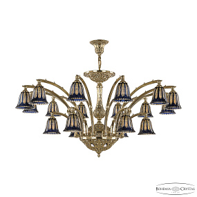 Большая люстра Bohemia Ivele Crystal Verona 72111/12+6/420 AZ G P2 D Amber-Blue/H-1H