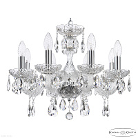 Хрустальная подвесная люстра Bohemia IVELE Crystal 117/8/165 Ni
