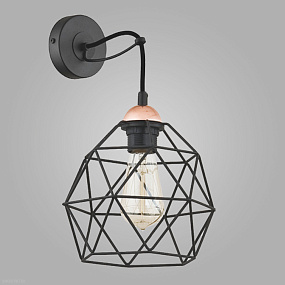 Настенный светильник с металлическим плафоном в виде клетки TK Lighting 1735 Galaxy
