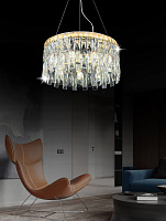 Хрустальная подвесная светодиодная люстра Lumina Deco Adelfia DDP 9883-80D