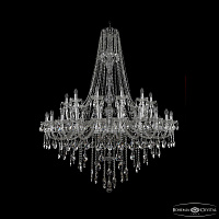 Большая хрустальная люстра Bohemia IVELE Crystal 1415/24+12+6/530/h-187 Ni