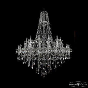 Большая хрустальная люстра Bohemia IVELE Crystal 1415/24+12+6/530/h-187 Ni