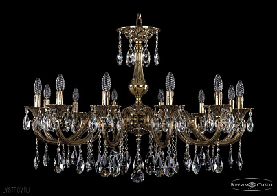 Литая подвесная люстра с хрусталем Bohemia IVELE Crystal 1702/12/335/A/GB