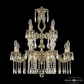 Подвесная хрустальная люстра Bohemia Ivele Crystal Florence 71302/8+4/210/2d A GB