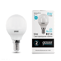 Лампа Gauss LED Elementary Globe 8W E14 4100K 53128