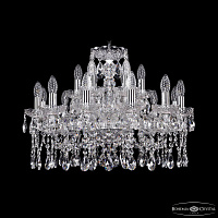 Большая хрустальная люстра Bohemia IVELE Crystal 1413/12+6/220 Ni