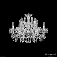 Хрустальная подвесная люстра Bohemia IVELE Crystal 1403/6+3/195 Ni