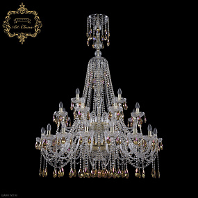 Большая хрустальная люстра Bohemia Art Classic 11.12.16+8+4.400.2d.XL-156.Gd.Sp.K777