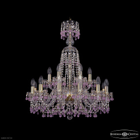 Большая хрустальная люстра Bohemia IVELE Crystal 1410/12+6/240/XL-80 G V7010