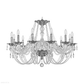 Большая хрустальная люстра Bohemia IVELE Crystal 1601/12/300 Ni