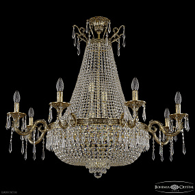 Большая хрустальная люстра Bohemia IVELE Crystal 2127H201/8/100IV/Y1 GB