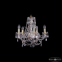 Хрустальная подвесная люстра Bohemia IVELE Crystal 1411/5/160/G/Leafs