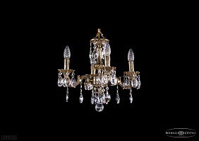 Литая подвесная люстра с хрусталем Bohemia IVELE Crystal 1707/4/125/A/GB