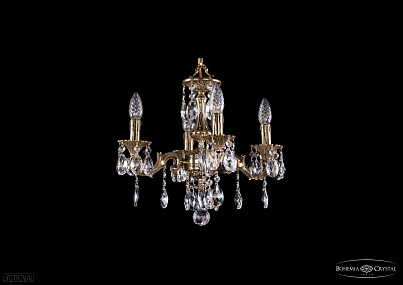 Литая подвесная люстра с хрусталем Bohemia IVELE Crystal 1707/4/125/A/GB