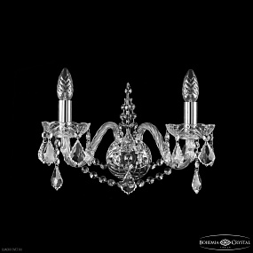 Бра хрустальное Bohemia IVELE Crystal 1411B/2/160 Ni Leafs