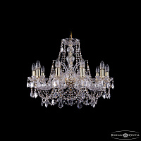 Хрустальная подвесная люстра Bohemia IVELE Crystal 1411/10/240/G/Leafs