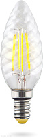 Лампа светодиодная филаментная Свеча витая Voltega E14 2800К 6W VG10-CC1E14warm6W-F