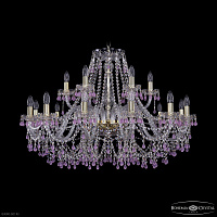 Большая хрустальная люстра Bohemia IVELE Crystal 1410/12+6/360 G V7010