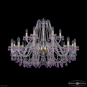 Большая хрустальная люстра Bohemia IVELE Crystal 1410/12+6/360 G V7010