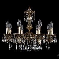 Литая подвесная люстра с хрусталем Bohemia IVELE Crystal 1710/8/160/A/GB