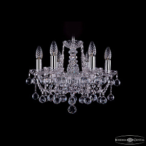 Хрустальная подвесная люстра Bohemia IVELE Crystal 1413/6/141/Ni/Balls