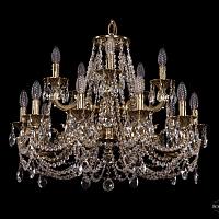 Литая подвесная люстра с хрусталем Bohemia IVELE Crystal 1722/10+5/265/C/GB