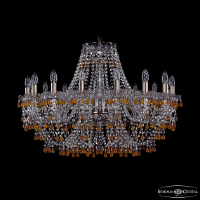 Большая хрустальная люстра Bohemia IVELE Crystal 1410/16/300 Pa V1003