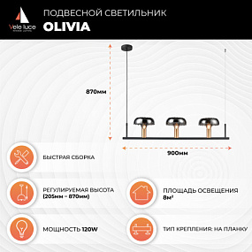 Подвесной светильник Vele Luce Olivia VL5642P03