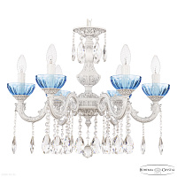 Хрустальная подвесная люстра Bohemia IVELE Crystal AL79101/6/175 A WMN P Aquamarine/M-1H