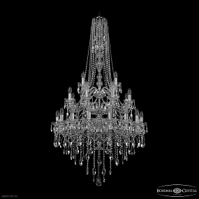 Хрустальная подвесная люстра Bohemia IVELE Crystal 1415/16+8+4/300/h-155/3d Ni