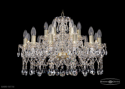 Хрустальная подвесная люстра Bohemia IVELE Crystal 1413/12+6/220/G