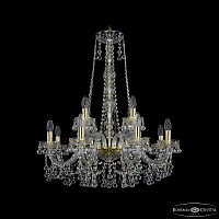 Хрустальная подвесная люстра Bohemia IVELE Crystal 1409/8+4/240/h-77 G