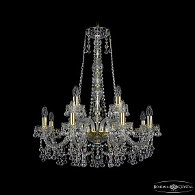 Хрустальная подвесная люстра Bohemia IVELE Crystal 1409/8+4/240/h-77 G