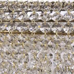 Хрустальная подвесная светодиодная люстра APL LED Rimini S504.0.80.B.4000.Gold