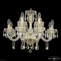 Хрустальная подвесная люстра Bohemia IVELE Crystal 5417/8+4/195 G Clear/M-1G