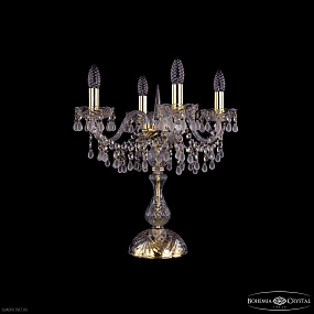 Настольная лампа с хрусталем Bohemia IVELE Crystal 1410L/4/141-47 G V0300