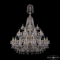 Большая хрустальная люстра Bohemia IVELE Crystal 1403/20+10+5/400/XL-160/3d G