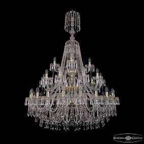 Большая хрустальная люстра Bohemia IVELE Crystal 1403/20+10+5/400/XL-160/3d G