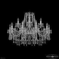 Большая хрустальная люстра Bohemia IVELE Crystal 1403/10+5/300 Ni