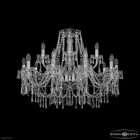 Большая хрустальная люстра Bohemia IVELE Crystal 1403/10+5/300 Ni