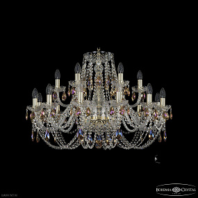 Хрустальная подвесная люстра Bohemia IVELE Crystal 1406/12+6/300 G K777