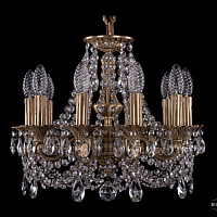 Литая подвесная люстра с хрусталем Bohemia IVELE Crystal 1707/10/125/C/FP