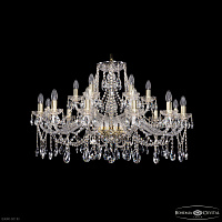 Большая хрустальная люстра Bohemia IVELE Crystal 1413/12+6/360 G