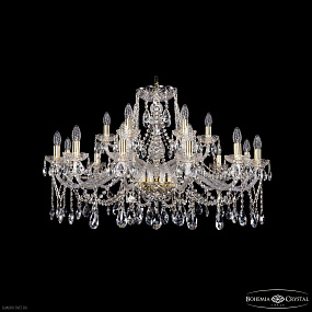 Большая хрустальная люстра Bohemia IVELE Crystal 1413/12+6/360 G